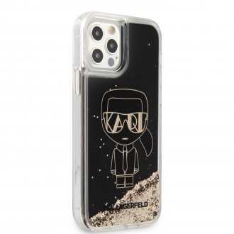 KLHCP12MLGGKBK Karl Lagerfeld Liquid Glitter Gatsby Kryt pro iPhone 12/12 Pro Black