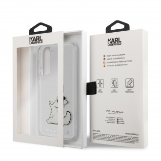 KLHCS21FCFNRC Karl Lagerfeld PC/TPU Choupette Eat Zadní Kryt pro Samsung Galaxy S21 FE 5G Transparent