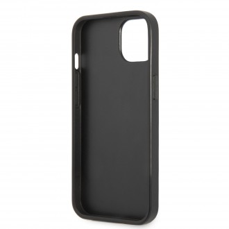 GUHCP13MP4TPK Guess 4G Saffiano Double Card Zadní Kryt pro iPhone 13 Black