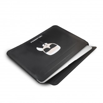 Karl Lagerfeld Kožené Sleeve Pouzdro pro MacBook Air/Pro + K&C Head Saffiano PU Pouch S/M Black