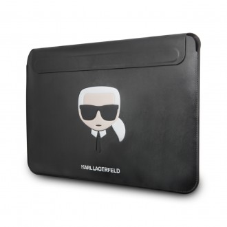 Karl Lagerfeld Kožené Sleeve Pouzdro pro MacBook Air/Pro + K&C Head Saffiano PU Pouch S/M Black