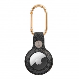 Guess PU 4G Script Dog Clip AirTag Pouzdro Black (GUATP4GMSRK)