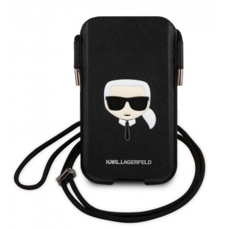 Karl Lagerfeld Kožené Sleeve Pouzdro pro MacBook Air/Pro +  Saffiano PU Pouch L Black