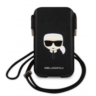 Karl Lagerfeld Kožené Sleeve Pouzdro pro MacBook Air/Pro +  Saffiano PU Pouch S/M Black