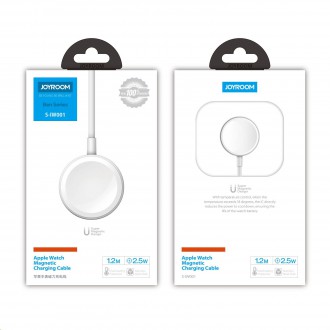 Joyroom S-IW001S Ben Series Apple Watch Magnetická Nabíječka 1, 2m White (Pošk. Balení)