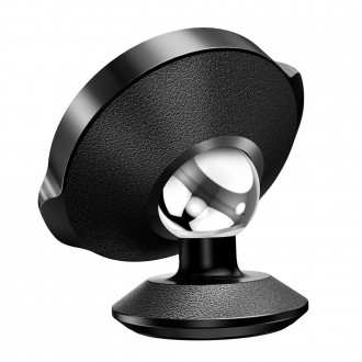 Baseus Small Ears Series přilnavý kožený magnetický držák telefonu do auta černý (SUER-F01)