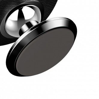 Baseus Small Ears Series přilnavý kožený magnetický držák telefonu do auta černý (SUER-F01)