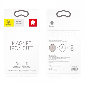 Baseus Magnet Iron Suit 2 samolepicí kovové destičky pro magnetické držáky do auta stříbrné (ACDR-A0S)