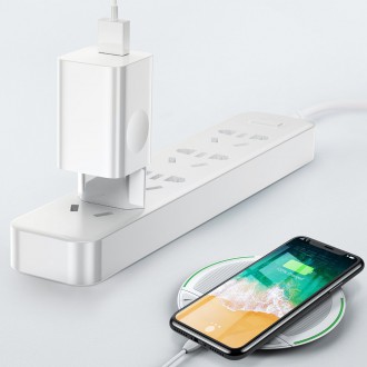 Baseus Charging Quick Charger EU napájecí adaptér USB Quick Charge 3.0 QC 3.0 bílý (CCALL-BX02)