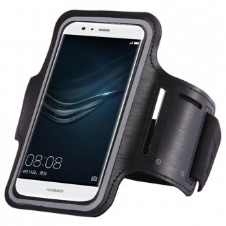Náramek na běhání Náramek na smartphone 6 palců černý