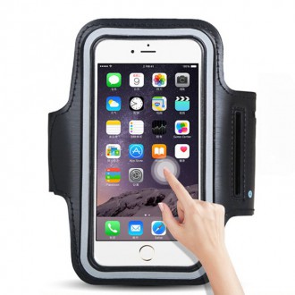 Náramek na běhání Náramek na smartphone 6 palců černý