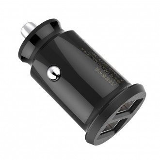 Baseus Grain Car Charger mini nabíječka do auta 2x USB 3.1A černá (CCALL-ML01)