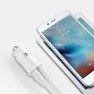 Baseus Grain Car Charger mini nabíječka do auta 2x USB 3.1A černá (CCALL-ML01)
