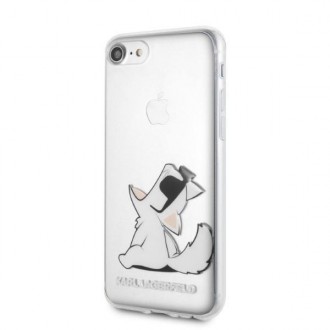 Karl Lagerfeld KLHCI8CFNRC iPhone 7/8 SE 2020 / SE 2022 pevné pouzdro průhledné Choupette Fun