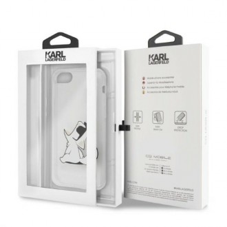 Karl Lagerfeld KLHCI8CFNRC iPhone 7/8 SE 2020 / SE 2022 pevné pouzdro průhledné Choupette Fun