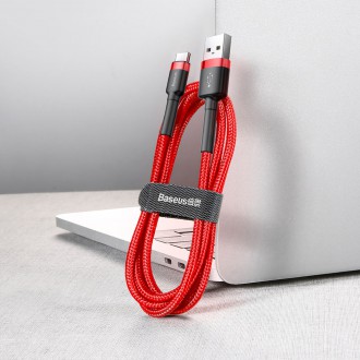 Baseus Cafule Cable odolný nylonový kabel USB / USB-C QC3.0 3A 1M červený (CATKLF-B09)