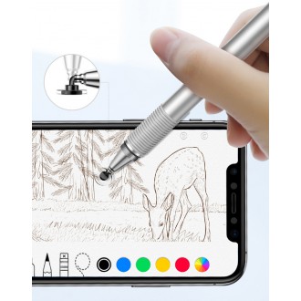 Baseus Golden Cudgel oboustranný kapacitní disk stylus + gelové pero stříbrné (ACPCL-0S)