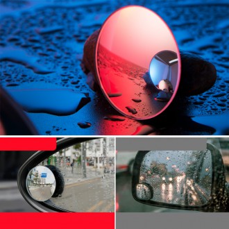 Baseus Full-view Blind-Spot Mirror 2x přídavné boční zrcátko do auta vypouklé slepý úhel černé (ACMDJ-01)