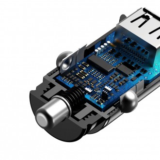 Baseus Square chytrá nabíječka do auta 2x USB QC3.0 Quick Charge 3.0 SCP AFC 30W černá (CCALL-DS01)