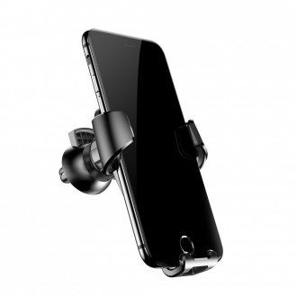 Baseus Gravity Car Mount gravitační držák vzduchového ventilu do auta pro 4-6" telefon černý (SUYL-01)