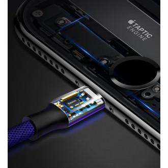 Textilní pletený kabel Baseus Yiven USB / Lightning 1,8M černý (CALYW-A01)