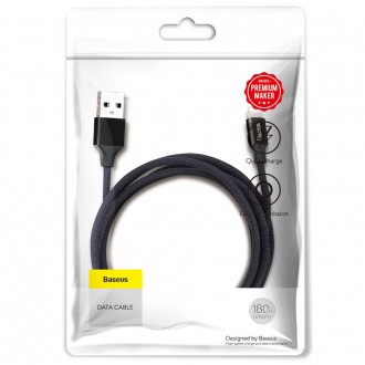 Textilní pletený kabel Baseus Yiven USB / Lightning 1,8M černý (CALYW-A01)