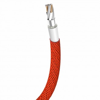 Textilní opletený kabel Baseus Yiven USB / Lightning 1,8M červený (CALYW-A09)