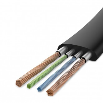 Baseus Nimble plochý kabel USB / Lightning kabel s držákem 2A 0,23M černý (CALMBJ-B01)