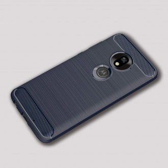 Flexibilní kryt Carbon Case pro Motorola Moto G7 Play modrý