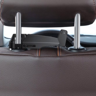 Baseus držák do auta na zadní sedadlo držák do auta držák telefonu 4,0’’-6,5’’ pro opěrku hlavy černý (SUHZ-A01)