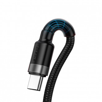 Baseus Cafule kabel USB Type C SuperCharge 40W Quick Charge 3.0 QC 3.0 1m šedo-černý (CATKLF-PG1)