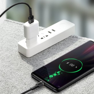 Baseus Cafule kabel USB Type C SuperCharge 40W Quick Charge 3.0 QC 3.0 1m šedo-černý (CATKLF-PG1)