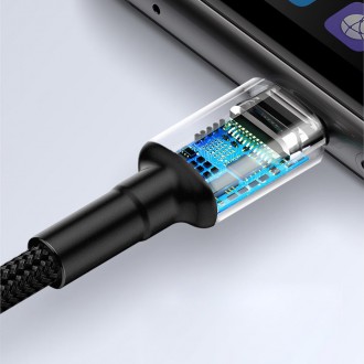 Baseus Cafule kabel USB Type C SuperCharge 40W Quick Charge 3.0 QC 3.0 1m šedo-černý (CATKLF-PG1)