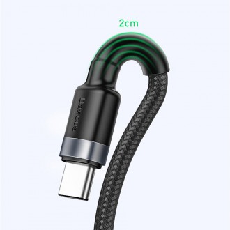 Baseus Cafule kabel USB Type C SuperCharge 40W Quick Charge 3.0 QC 3.0 1m šedo-černý (CATKLF-PG1)