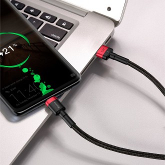 Baseus Cafule kabel USB Type C SuperCharge 40W Quick Charge 3.0 QC 3.0 1m šedo-černý (CATKLF-PG1)