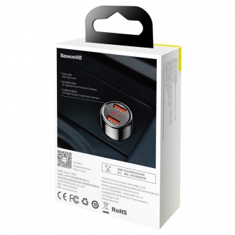 Baseus Magic Series Dual QC - Quick Charge 3.0 2x USB 45W 6A nabíječka do auta černá (CCMLC20A-01)