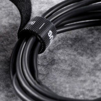 Pásky na suchý zip Baseus Rainbow Circle - organizér kabelů na suchý zip 1m černý (ACMGT-E01)