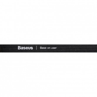 Pásky na suchý zip Baseus Rainbow Circle - organizér kabelů na suchý zip 3m černý (ACMGT-F01)