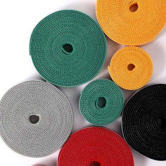 Pásky na suchý zip Baseus Rainbow Circle - organizér kabelů na suchý zip 3m černý (ACMGT-F01)