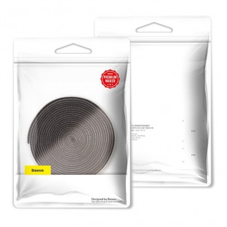 Pásky na suchý zip Baseus Rainbow Circle - organizér kabelů na suchý zip 3m černý (ACMGT-F01)