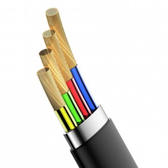 Baseus Jednoduchý plochý kabel USB kabel / USB Type C SuperCharge 5A 40W Quick Charge 3.0 QC 3.0 23cm šedý (CATMBJ-BG1)