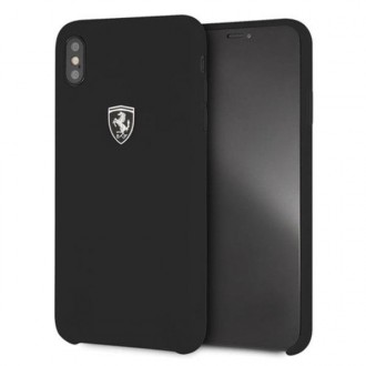 Pevné pouzdro Ferrari FEOSIHCI65BK iPhone Xs Max černo/černý silikon Off track