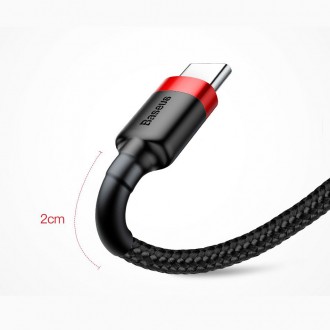 Baseus Cafule Cable odolný nylonový kabel USB / USB-C QC3.0 2A 3M červený (CATKLF-U09)