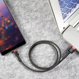 Baseus Cafule Cable odolný nylonový kabel USB / USB-C QC3.0 2A 3M červený (CATKLF-U09)