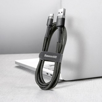 Baseus CAFULE TYP-C KABEL 300CM ŠEDÝ/ČERNÝ