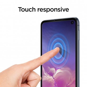 Tvrzené sklo Spigen GLASS FC GALAXY S10E ČERNÉ