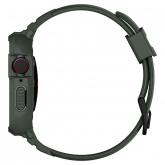 Spigen ARMOR &quot;PRO&quot; Apple Watch 4 / 5 / 6 / 7 / 8 / SE (44 / 45 MM) VOJENSKÁ ZELENÁ