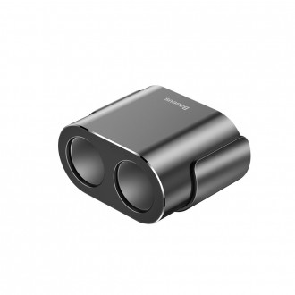 Rozbočovač nabíječky do auta Baseus 2x USB 3.1A 17W + 2x zásuvka do zapalovače cigaret 80W černá (CRDYQ-01)