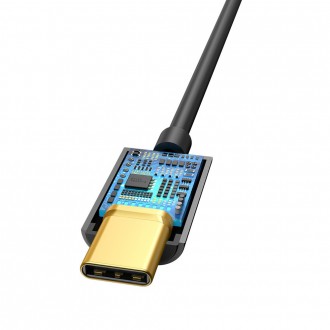 Baseus L54 adaptér pro sluchátka z USB-C na audio jack 3,5 mm DAC 24 bit 48 KHz černá (CATL54-01)