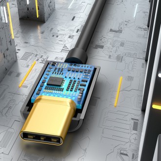 Baseus L54 adaptér pro sluchátka z USB-C na audio jack 3,5 mm DAC 24 bit 48 KHz černá (CATL54-01)